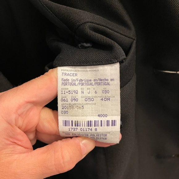Hubo boss Coat size 50 40R  black - Picture 4 of 7